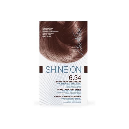 BIONIKE shine on 6.34 biondo scuro dorato rame trattamento colorante capelli