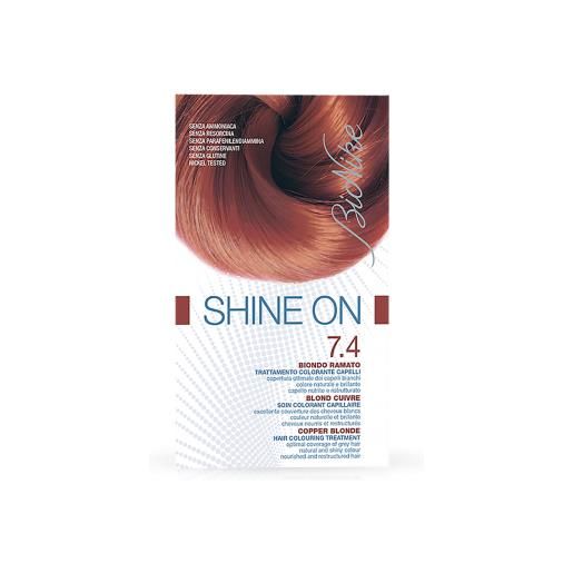 BIONIKE shine on 7.4 biondo ramato trattamento colorante capelli
