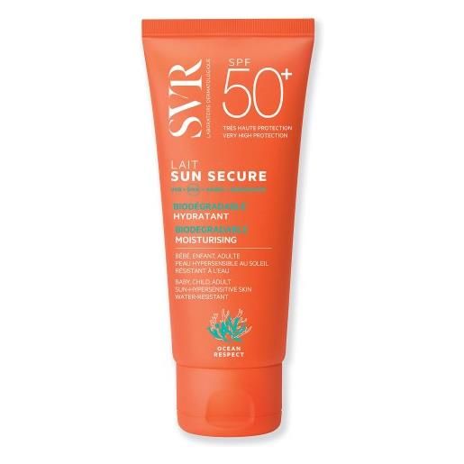 SVR sun secure lait spf50+ latte viso e corpo idratante biodegradabile 100ml