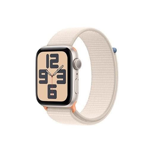 Apple smartwatch Apple watch se 2023 gps + cellular 44mm cassa in alluminio con cinturino sport loop argento/beige chiaro [mrh23qf/a]