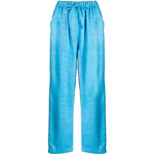 Bambah pantaloni con stampa torin - blu