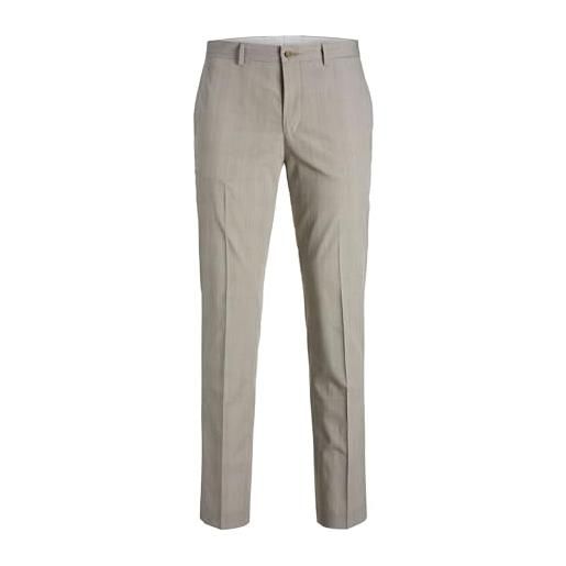 JACK & JONES jack&jones jprsolaris check trouser sn pantaloni eleganti, white pepper/checks: super slim fit, w56 uomo