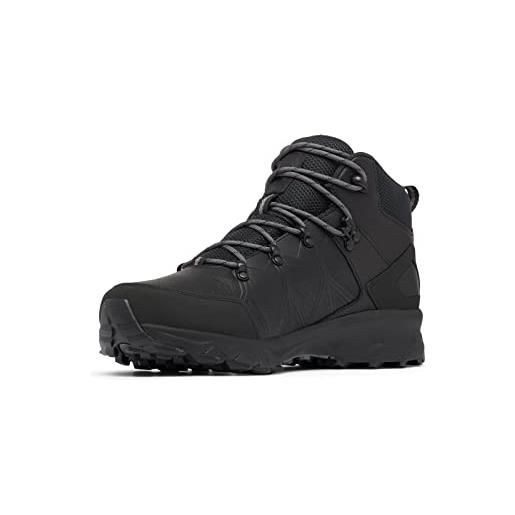 Columbia peakfreak ii mid outdry waterproof leather scarponi da trekking alta impermeabili uomo, nero (black x graphite), 41 eu