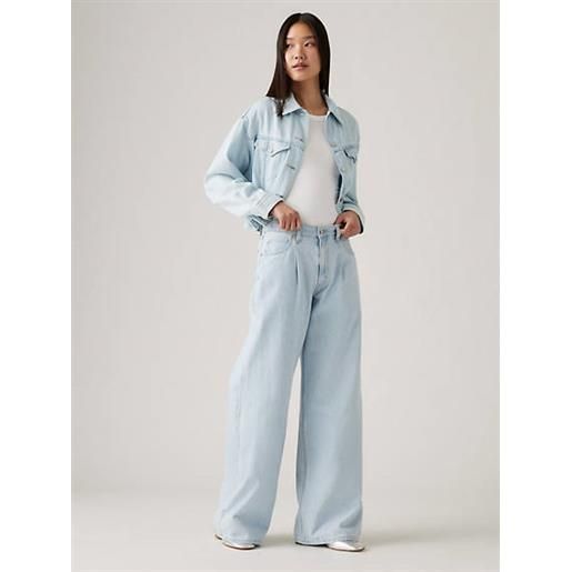 Levi's dad jeans lightweight oversize a gamba ampia blu / never going to change