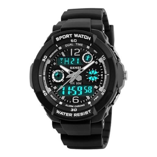 aswan watch orologio digitale per bambini bambino con cronometro, sveglia, calendario, luce led-orologio sportivo per ragazza ragazzo con cinturino in silicone