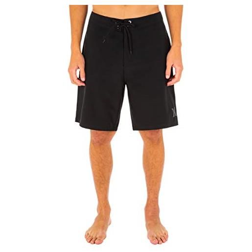 Hurley one and only-pantaloncini da surf phantom solid, 50,8 cm, nero/grigio scuro, 33w uk uomo