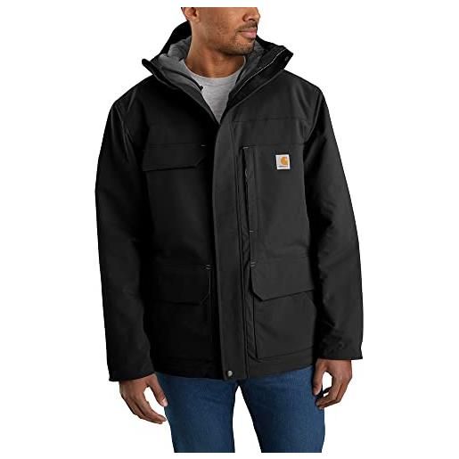 Carhartt super dux™ relaxed fit insulated traditional coat, cappotto incollato uomo, black, 