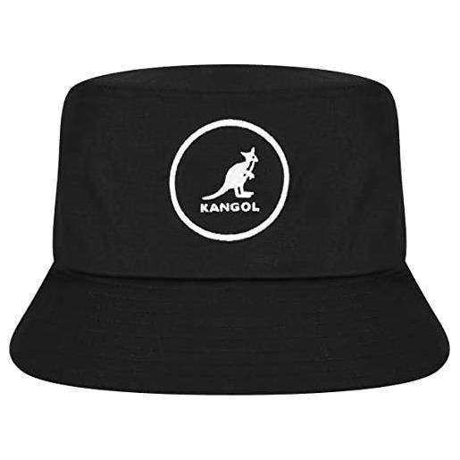 Kangol cotton bucket cappello a falda larga, nero, s unisex-adulto