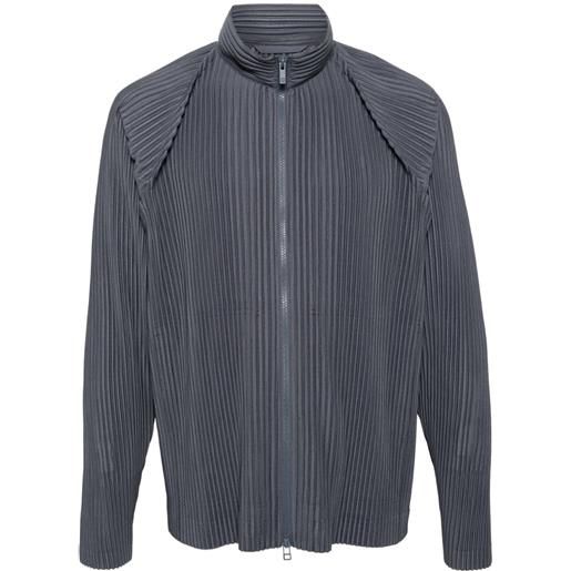Homme Plissé Issey Miyake giacca-camicia con zip - grigio