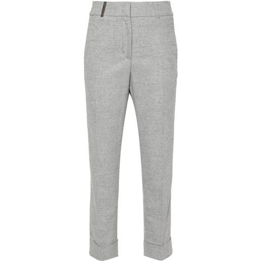 Peserico pantaloni con decorazione - grigio