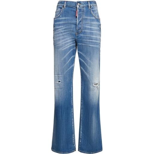 DSQUARED2 jeans larghi vita media roadie distressed