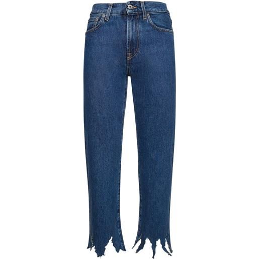 JW ANDERSON jeans cropped in denim / frange