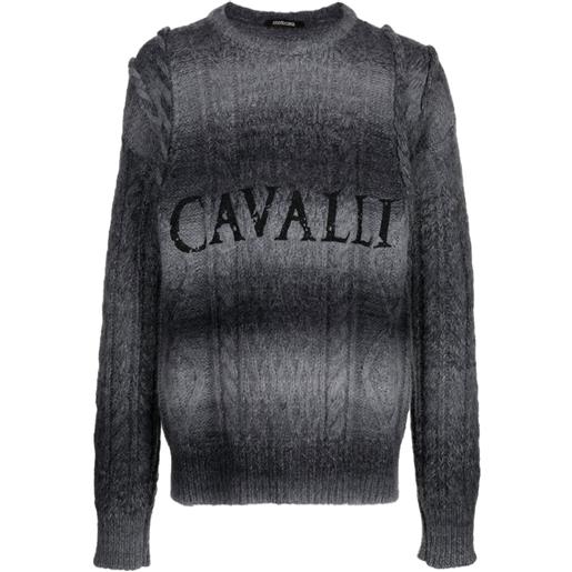 Roberto Cavalli maglione con stampa - grigio