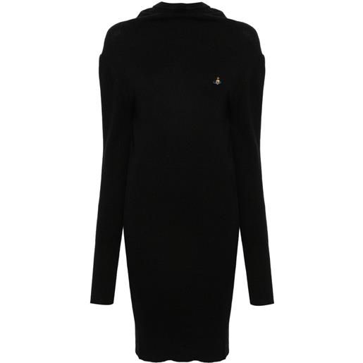 Vivienne Westwood abito corto con ricamo orb - nero