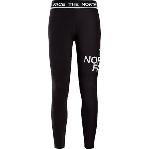 The North Face - leggings elastici - w flex mid rise tight tnf black-tnf white per donne - taglia xs - nero