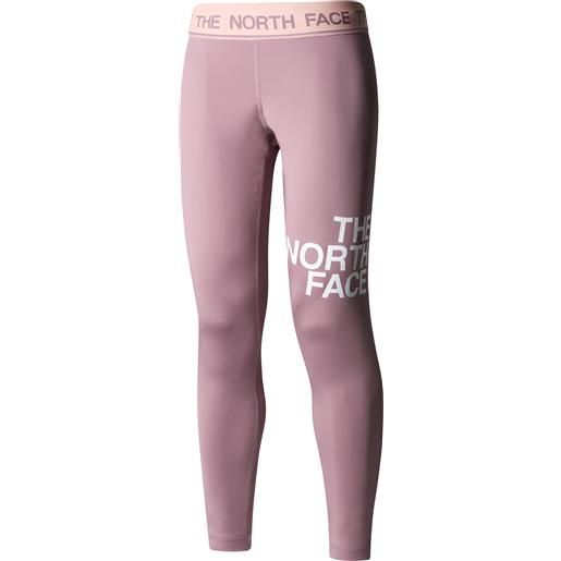 The North Face - leggings elastici - w flex mid rise tight fawn grey per donne - taglia s, m, l - viola