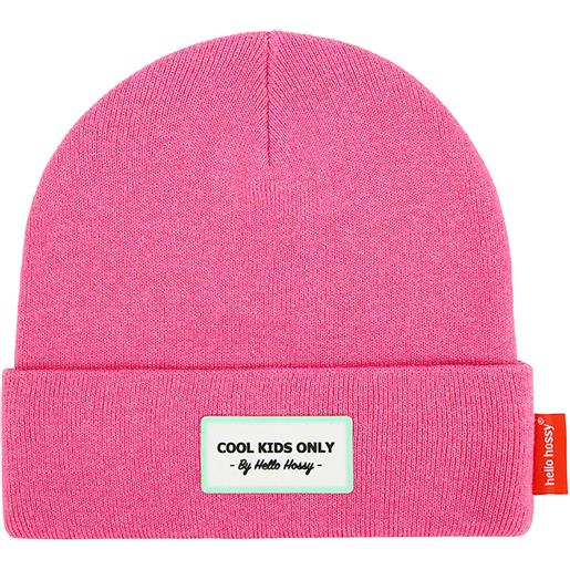 Hello Hossy - berretto con risvolto - bonnet urban chiné fuchsia in cotone - taglia 6 a + - rosa
