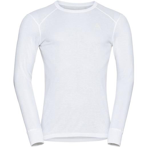 Odlo - maglia termica - t-shirt ml active warm eco white per uomo - taglia l - bianco