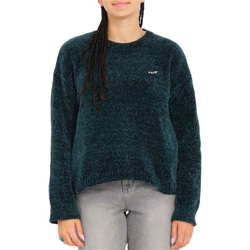 Volcom - maglione comodo - bubble tea sweater ponderosa pine per donne - taglia xs, s, m, l - verde