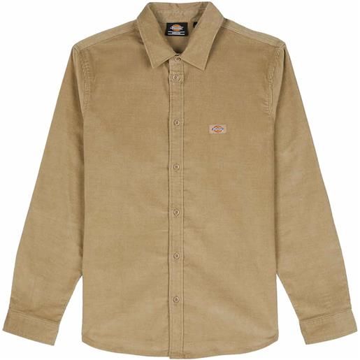 Dickies - camicia a maniche lunghe - wilsonville shirt ls desert sand per uomo - taglia m, l - beige