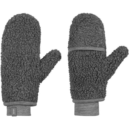 Icebreaker - muffole in lana merino - u icl real. Fleece™ high pile mittens gritstone hthr - taglia xs, l - grigio