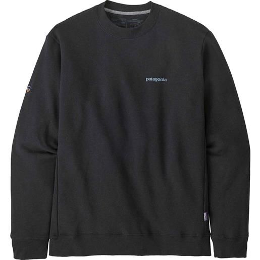 Patagonia - felpa con cappuccio - fitz roy icon uprisal crew sweatshirt ink black per uomo in cotone - taglia xs, s, m, l, xl - nero