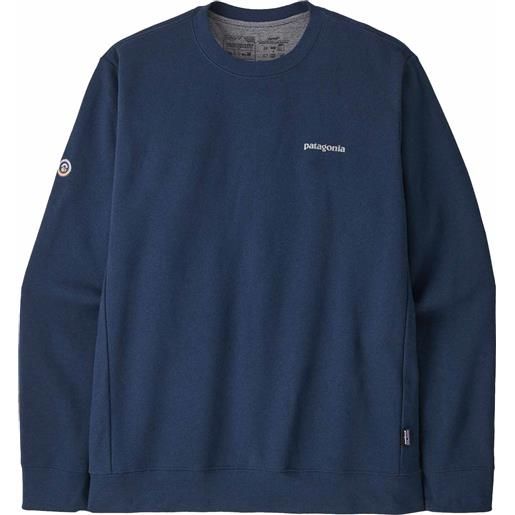 Patagonia - felpa con girocollo - fitz roy icon uprisal crew sweatshirt lagom blue per uomo in cotone - taglia s, m, l, xl