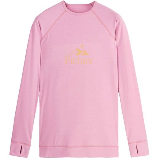 Picture Organic Clothing - maglia tecnica a girocollo - milita top cashmere rose per donne - taglia xs, s, m, l - rosa