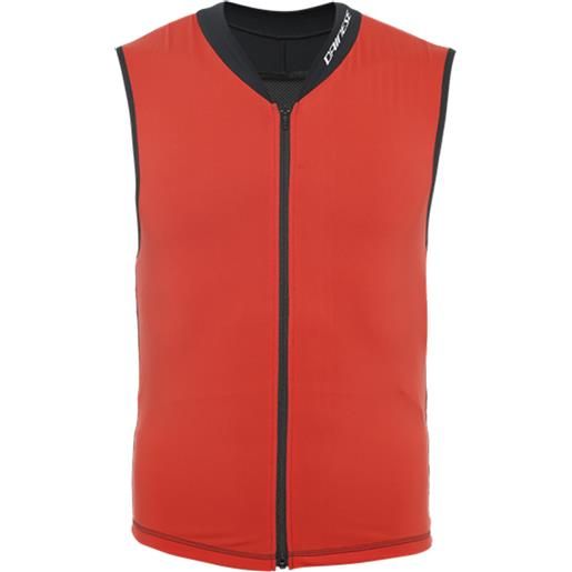 Dainese - gilet di protezione - scarabeo vest high-risk-red/stretch-limo in pelle - taglia s, m, l - nero