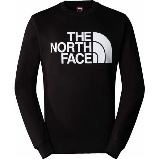 The North Face - felpa con girocollo - m standard crew tnf black per uomo in cotone - taglia s, m, l - nero