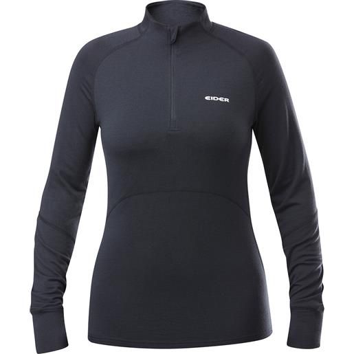 Eider - t-shirt tecnica in lana merino - w sarenne merino half zip black per donne - taglia s, m, l, xl, xs - nero