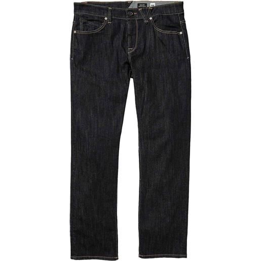 Volcom - jeans comodi - solver denim rinse per uomo in cotone - taglia 30,32 - blu navy