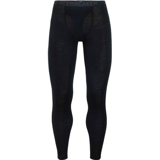 Icebreaker - legging isolante in lana merino 175g - mens 175 everyday leggings w fly black per uomo - taglia s, m, l, xl - nero