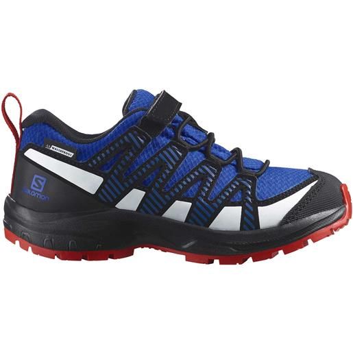 Salomon - scarpe da trekking - xa pro v8 cswp k lapis blue/black/fiery red - taglia bambino 26,27,30