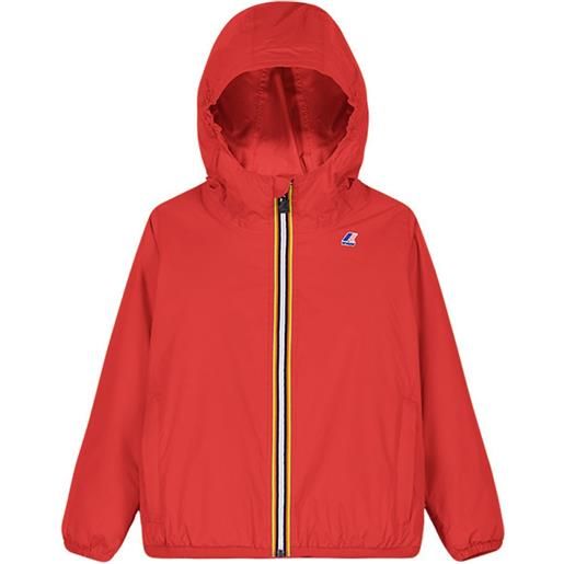 K-Way - giacca impermeabile e antivento - le vrai 3.0 claude kids red in nylon - taglia 8a, 14a - rosso