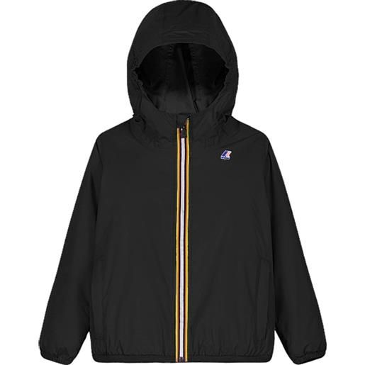 K-Way - giacca a vento impermeabile - le vrai 3.0 claude kids black pure in nylon - taglia 6a, 8a, 10a - nero