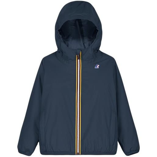 K-Way - giacca a vento impermeabile - le vrai 3.0 claude kids depht blue in nylon - taglia 6a, 8a, 10a - blu navy