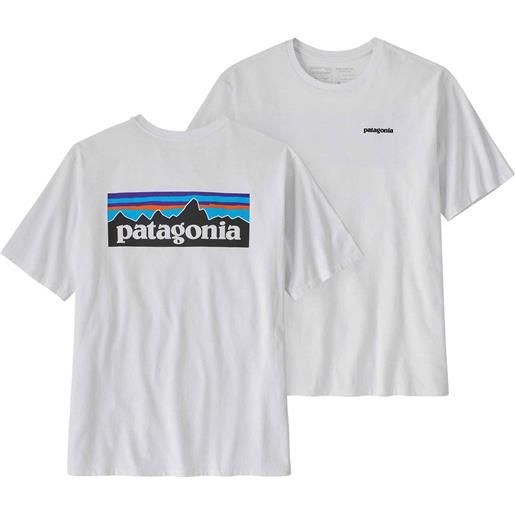 Patagonia - t-shirt 100% riciclata - m's p-6 logo responsibili-tee white per uomo in cotone - taglia s, xl, xxl - bianco