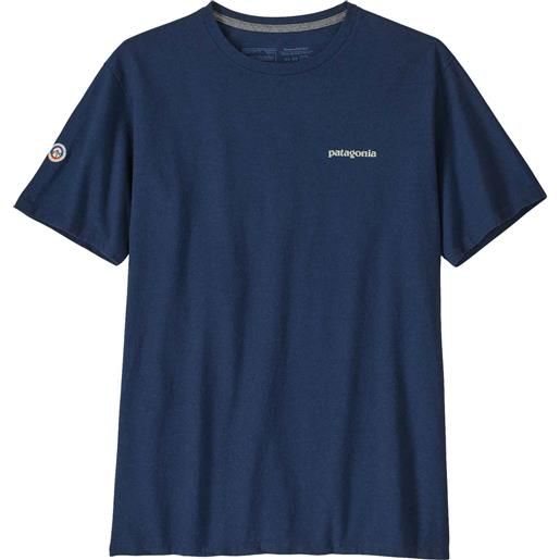 Patagonia - t-shirt in cotone riciclato - fitz roy icon responsibili-tee lagom blue per uomo - taglia s, m, l, xl, xxl, xs - blu navy