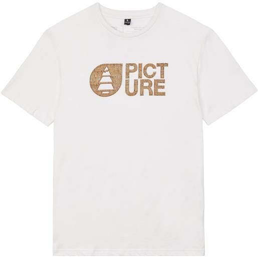 Picture Organic Clothing - t-shirt cotone biologico - basement cork tee white per uomo - taglia xs, s, m, l, xl - bianco