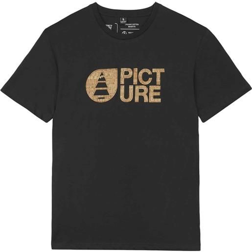 Picture Organic Clothing - t-shirt cotone biologico - basement cork tee black per uomo - taglia s, m, l, xl, xxl - nero