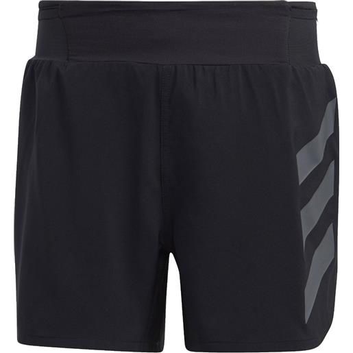 Adidas - shorts da trail/running - agravic short 5" black per uomo - taglia s, m, l, xl - nero