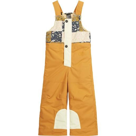 Picture Organic Clothing - salopette impermeabile e traspirante - snowy bib pants camel in pelle - taglia bambino 18-24 m, 3a - arancione