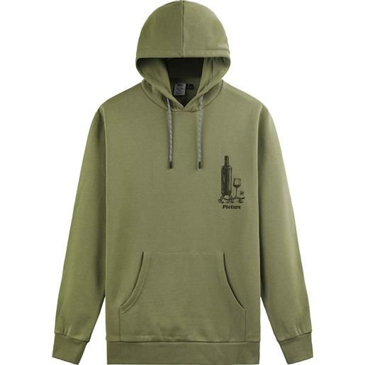 Picture Organic Clothing - felpa cotone biologico - d&s wine hoodie green spray per uomo in cotone - taglia s, l, xxl - verde