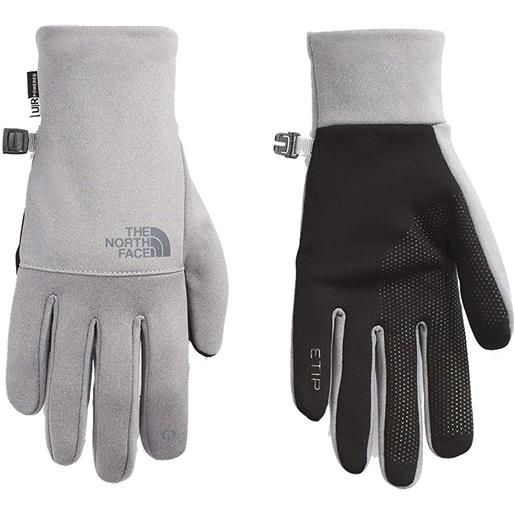 The North Face - guanti touchscreen - etip recycled glove tnf medium grey heather per uomo in silicone - taglia xs, s, m, l, xl - grigio