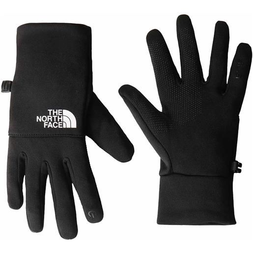 The North Face - guanti compatibili con touch screen - etip recycled glove tnf black/tnf white logo per uomo in silicone - taglia xs, s, xl - nero