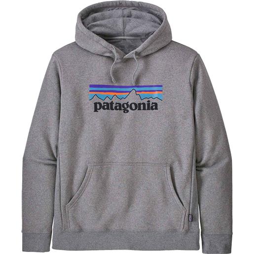 Patagonia - felpa con cappuccio - m's p-6 logo uprisal hoody gravel heather per uomo in cotone - taglia xs, s, m, l, xl, xxl - grigio