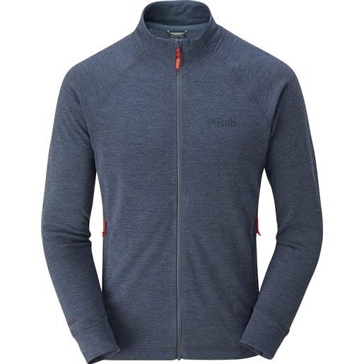 Rab - mid-layer traspirante - nexus jacket steel per uomo - taglia xs, s - grigio