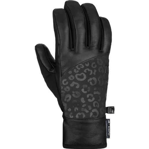 Reusch - guanti da sci - Reusch beatrix r-tex® xt black black leopard per donne - taglia 7,7.5 - nero