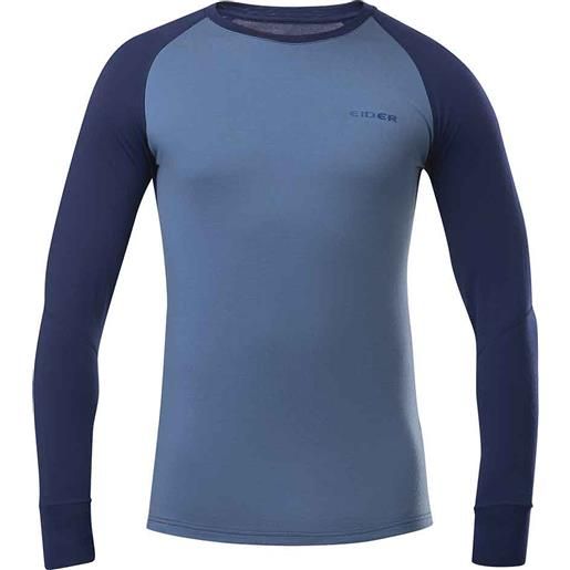 Eider - t-shirt tecnica in lana merino - m cascade merino crew neck storm blue per uomo - taglia s, m, l, xl - blu navy